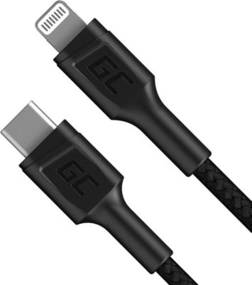 GREEN CELL Cable USB Type-C vers Lightning male/mal