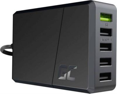 GREEN CELL Chargeur rapide 52w USB 5x USB-A - noir