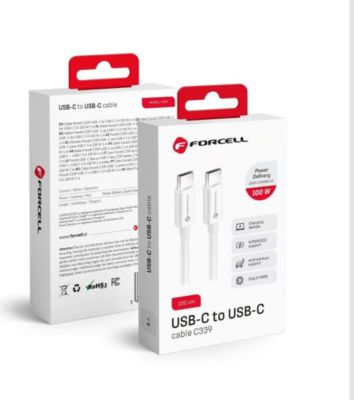Câble USB FORCELL Type C do Type C QC4.0 5A/20V PD100W  2m