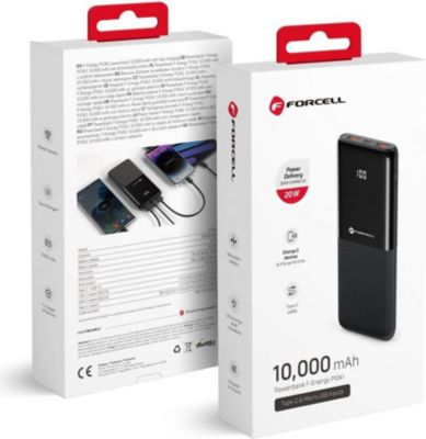 Batterie externe FORCELL USB-C (PD + QC 3.0)