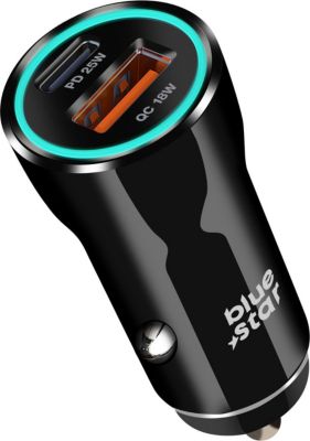 Chargeur allume cigare BLUESTAR Blue Star Chargeur Voiture 25W USB et US