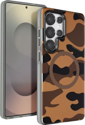 Coque FORCELL MagSafe Galaxy S25 Ultra Marron Camo