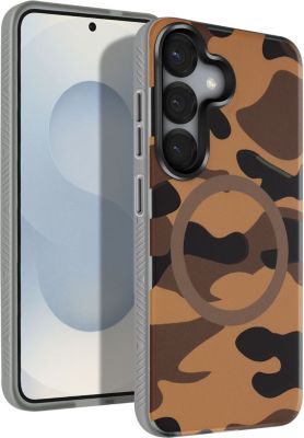 Coque FORCELL MagSafe Galaxy S25 Marron Camo