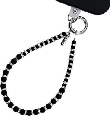 Cordon AVIZAR pour Téléphone avec Perles Noires et Cri