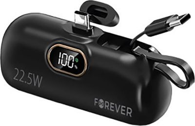 Batterie externe FOREVER 5000 mAh USB-C avec Câble USB-C Compact