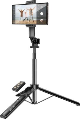 Perche à selfie FOREVER Perche à Selfie Bluetooth Trépied Noir
