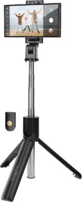 Perche à selfie MAXLIFE Perche à Selfie Trépied Bluetooth Noir