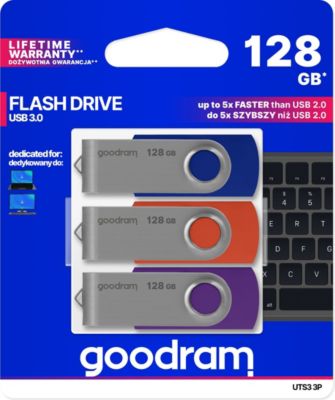 Clé USB GOODRAM Pack de 3 clés 128Go usb 3.0