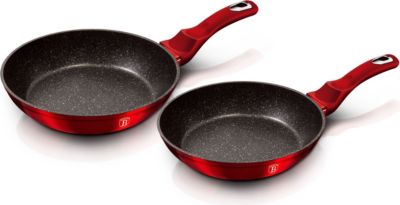 Batterie de cuisine BERLINGER HAUS Burgundy Set de Poêles à Frire Induction