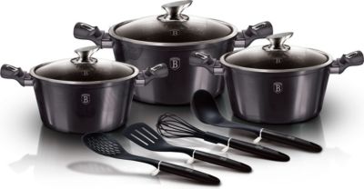 Batterie de cuisine BERLINGER HAUS Carbon Pro Induction 10 Pcs Aluminium Batterie de cuisine BERLINGER HAUS Carbon Pro Induction 10 Pcs Aluminium