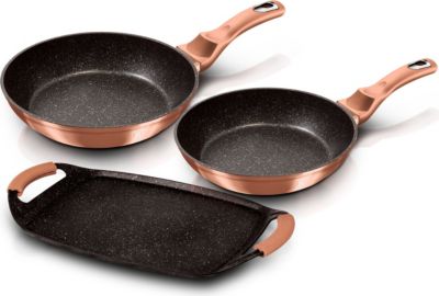 Batterie de cuisine BERLINGER HAUS Rose Gold Set  Poêles à Frire Induction