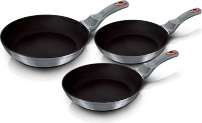 Batterie de cuisine BERLINGER HAUS Moonlight Set 3 Poêles à Frire Induction