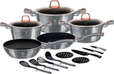 Batterie de cuisine BERLINGER HAUS Moonlight Induction 17 Pièces Aluminium Batterie de cuisine BERLINGER HAUS Moonlight Induction 17 Pièces Aluminium