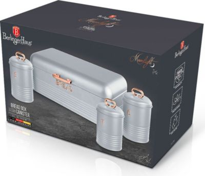 Set d'ustensiles de cuisine BERLINGER HAUS Boîte Pain + 3 Boîtes Cuisine, Moonlight