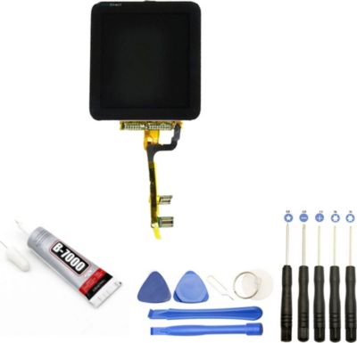 VISIODIRECT Vitre + LCD pour iPod Nano 6 NOIR
