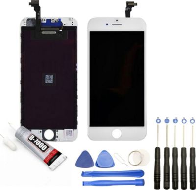 Ecran téléphone VISIODIRECT Vitre + LCD pour iPhone 6 BLANC
