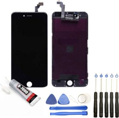 Ecran téléphone VISIODIRECT Vitre + LCD pour iPhone 6 NOIR