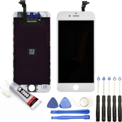 Ecran téléphone VISIODIRECT Vitre + LCD pour iPhone 6+ BLANC