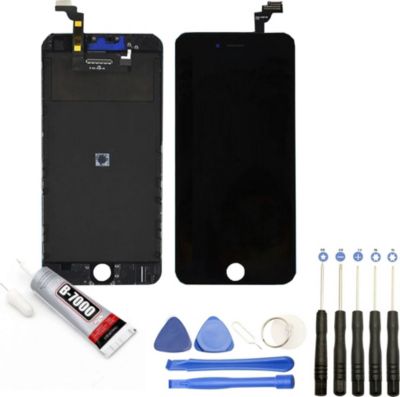Ecran téléphone VISIODIRECT Vitre + LCD pour iPhone 6+ NOIR