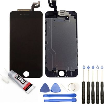 Ecran téléphone VISIODIRECT Vitre + LCD pour iPhone 6S NOIR