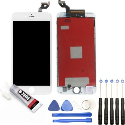 Ecran téléphone VISIODIRECT Vitre + LCD pour iPhone 6S+ BLANC