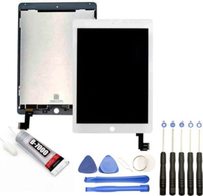 Ecran téléphone VISIODIRECT Vitre+LCD pour iPad Air 2 BLANC