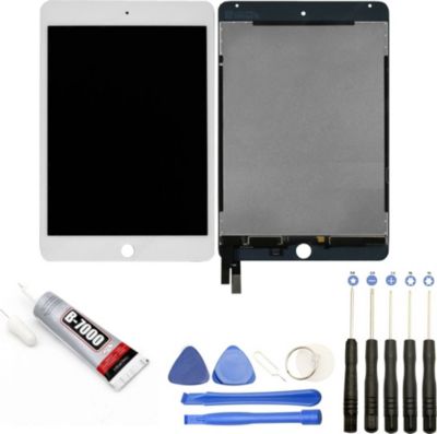 Ecran téléphone VISIODIRECT Vitre+LCD pour iPad Mini 4 BLANC
