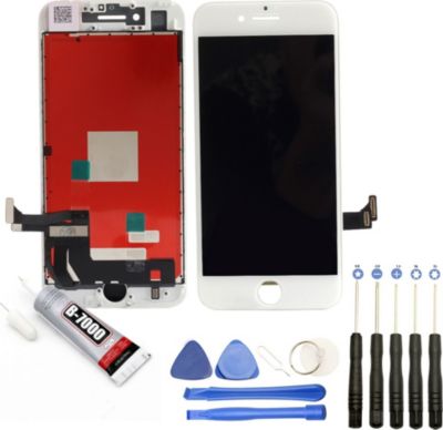 Ecran téléphone VISIODIRECT Vitre + LCD pour iPhone 7 BLANC