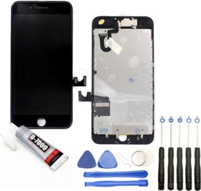 Ecran téléphone VISIODIRECT Vitre + LCD pour iPhone 7+ NOIR