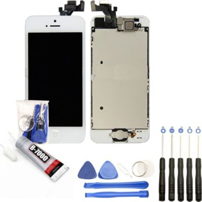 Ecran téléphone VISIODIRECT Ecran complet pour iPhone 5S BLANC