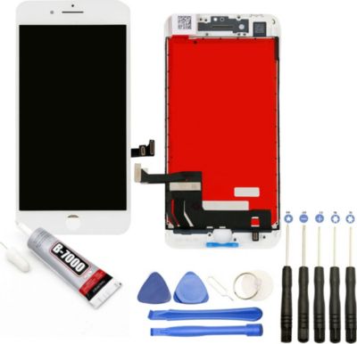 Ecran téléphone VISIODIRECT Vitre + LCD pour iPhone 8 BLANC