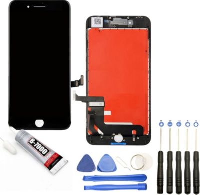 Ecran téléphone VISIODIRECT Vitre + LCD pour iPhone 8 Plus NOIR