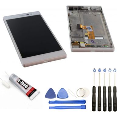 VISIODIRECT Vitre + LCD pour Huawei P7 BLANC 5"