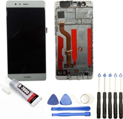 Ecran téléphone VISIODIRECT Vitre + LCD pour Huawei P9 5.2" BLANC