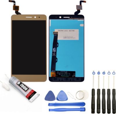 Ecran téléphone VISIODIRECT Vitre + LCD pour Lenovo K6 Taille 5" OR