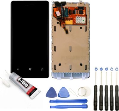 Ecran téléphone VISIODIRECT Vitre + LCD pour Nokia Lumia 800 NOIR