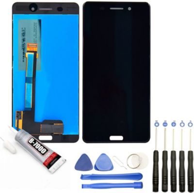 Ecran téléphone VISIODIRECT Vitre + LCD pour Nokia 6 5.5" NOIR