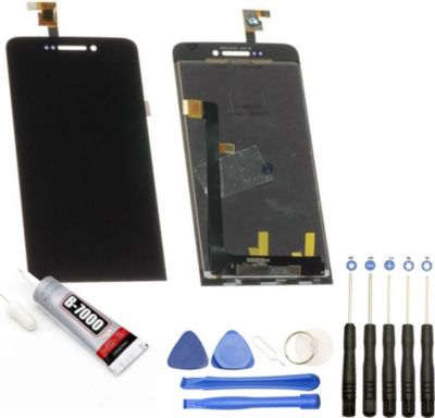 Ecran téléphone VISIODIRECT Vitre + LCD pour Wiko Wax NOIR