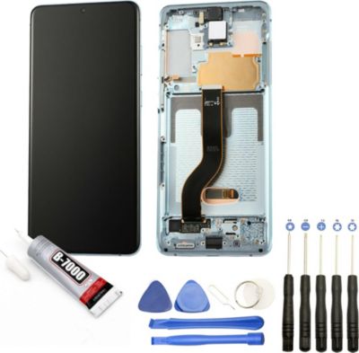 Ecran téléphone VISIODIRECT Vitre+Ecra pour Samsung Galaxy S20 plus