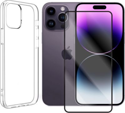 Protège écran VISIODIRECT Film pour Iphone 14 Pro Max 6.7" + Coque