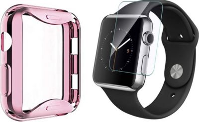 Protège écran VISIODIRECT Film pour Apple Watch Serie SE 2 +Coque