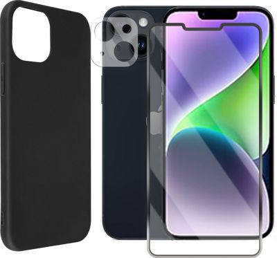 Pack VISIODIRECT Coque+ verre iPhone 14 + Noir