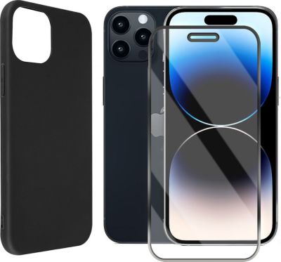 Coque VISIODIRECT Coque Noir + 2 verre pour iPhone 14 Pro