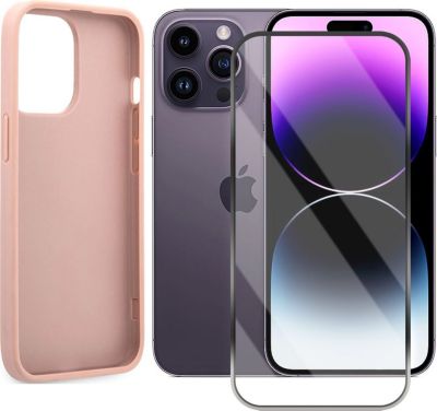 Coque VISIODIRECT Coque Rose + verre iPhone 14 Pro Max