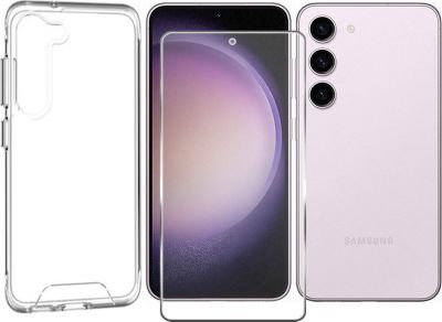 Protège écran VISIODIRECT Verre trempé pour Samsung S23 5G + Coque