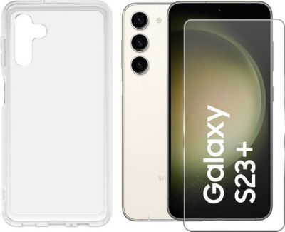 Protège écran VISIODIRECT Verre trempé +Coque pour Samsung S23+ 5G