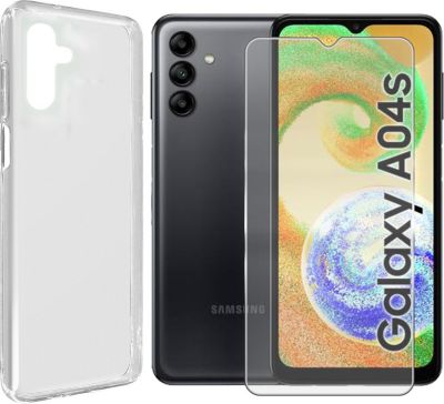 Protège écran VISIODIRECT Verre trempé+ Coque pour Samsung A04S Protège écran VISIODIRECT Verre trempé+ Coque pour Samsung A04S