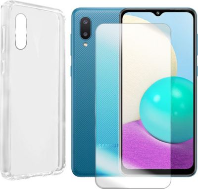 Coque VISIODIRECT Coque + 2 Verre trempé pour Samsung A02