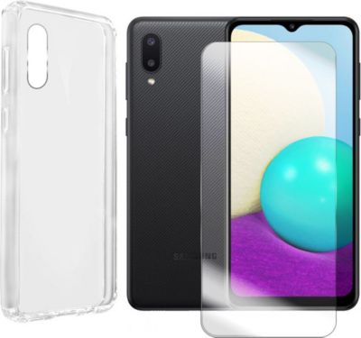 Coque VISIODIRECT Coque + 2 Verre trempé pour Samsung M02