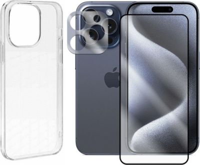 Protège écran VISIODIRECT Protection + Coquepour iPhone 15 Pro